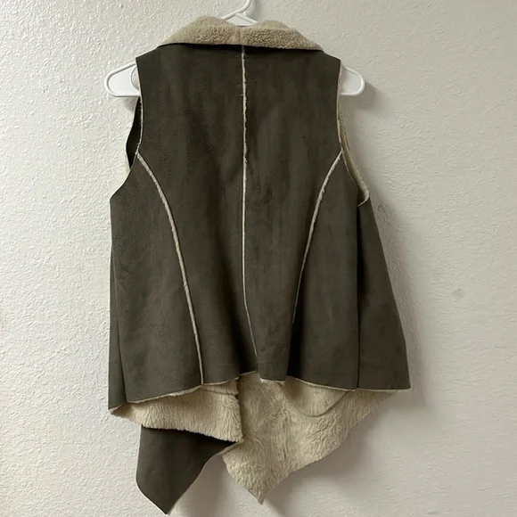 DOLCE CABO Women's suede open cardigan wrap drape Size Large - Picture 6 of 8